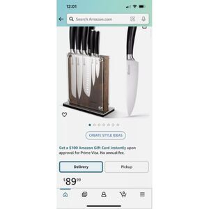 KEEMAKE Kitchen Knife Block Set Stainless Steel